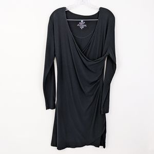 Kuhl Stretch Faux Wrap V Neck Dress Black XL
